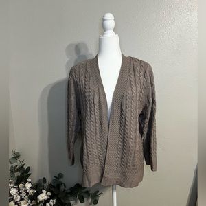 Nwt Croft & Barrow chunky knit open cardigan XL